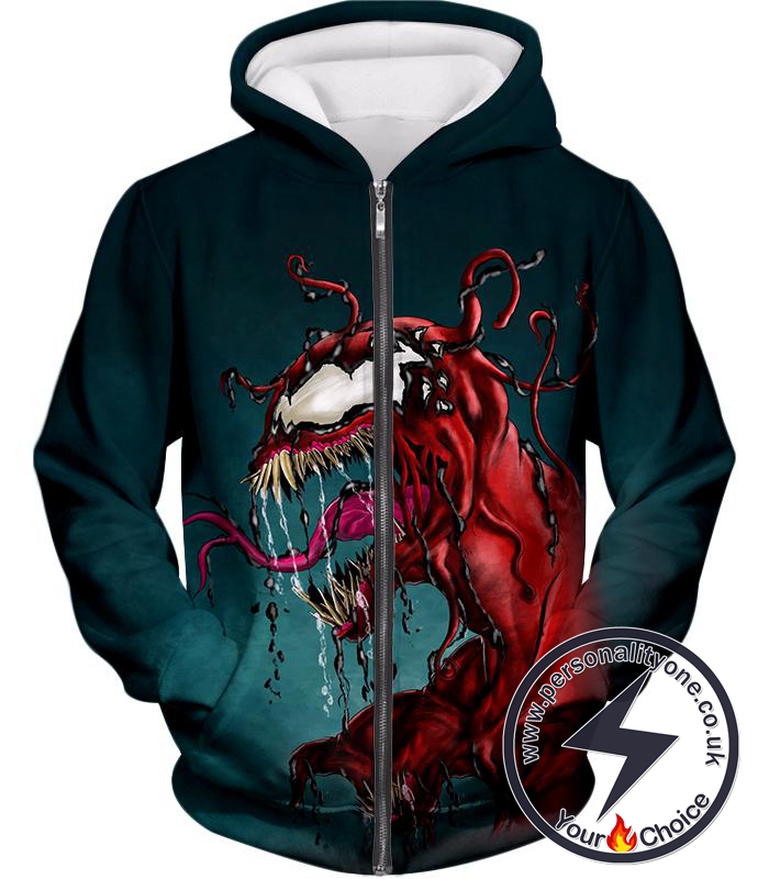 Deadly Alien Symbiote Venom Zip Up Hoodie